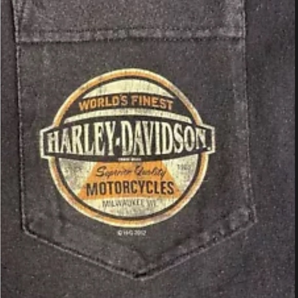 Harley Davidson Bakersfield CA Black 2XL Tshirt W/Front Pocket - Picture 4 of 5